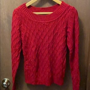 Petite red lightweight sweater